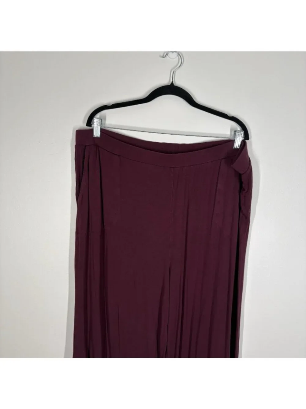 Torrid Women Plus 3X Wine Stretch Elastic Waist Super Soft Wide Leg Sleep Pant - Picture 5 of 10